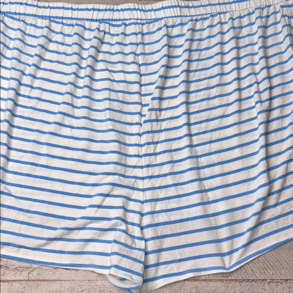 Old Navy Blue Stripe Lounge Women's Sunday Sleep Shorts Pajama 4X - Picture 8 of 14
